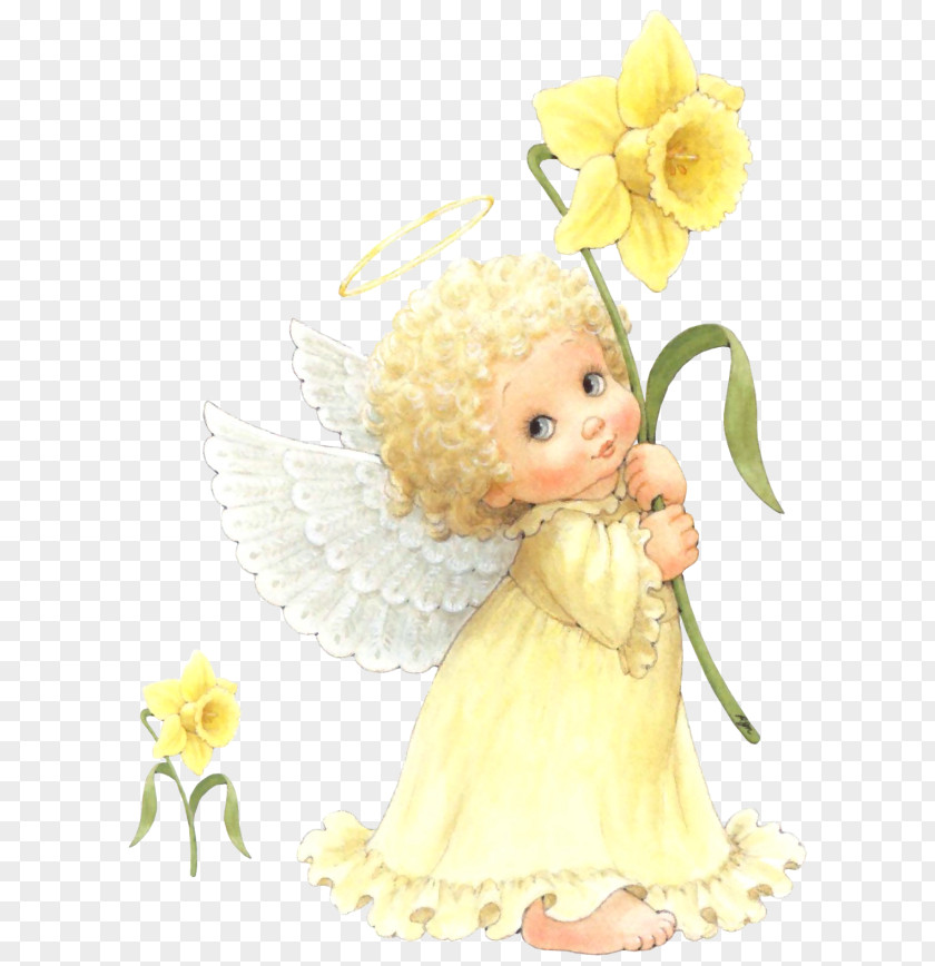 Daffodil Easter Bunny Angel Christmas PNG