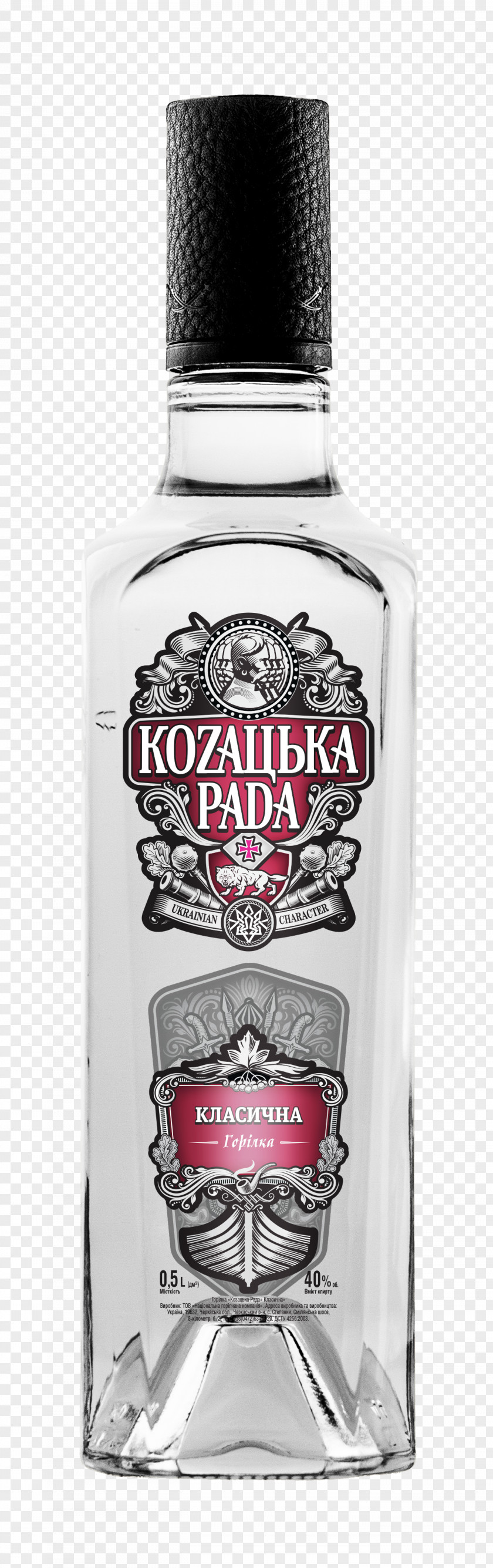 Vodka Liqueur Cossack Rada Alcoholic Drink PNG