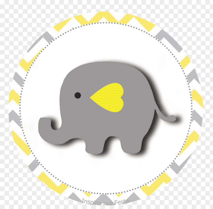 Baby Elephant Pink Yellow Color Party Shower PNG