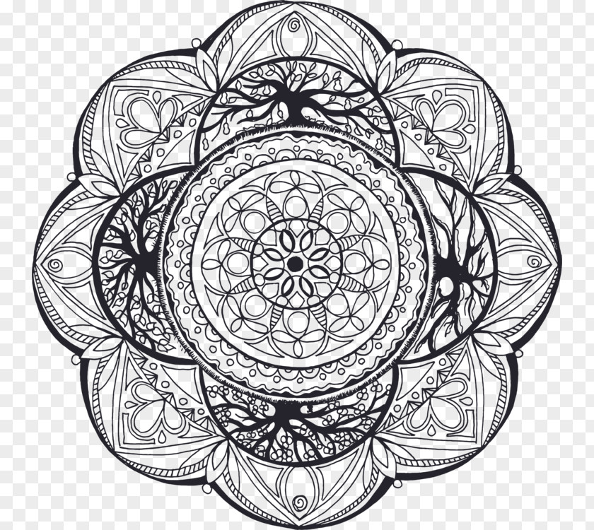 Flame Drawing Coloring Book Mandala Zentangle Vector Graphics PNG