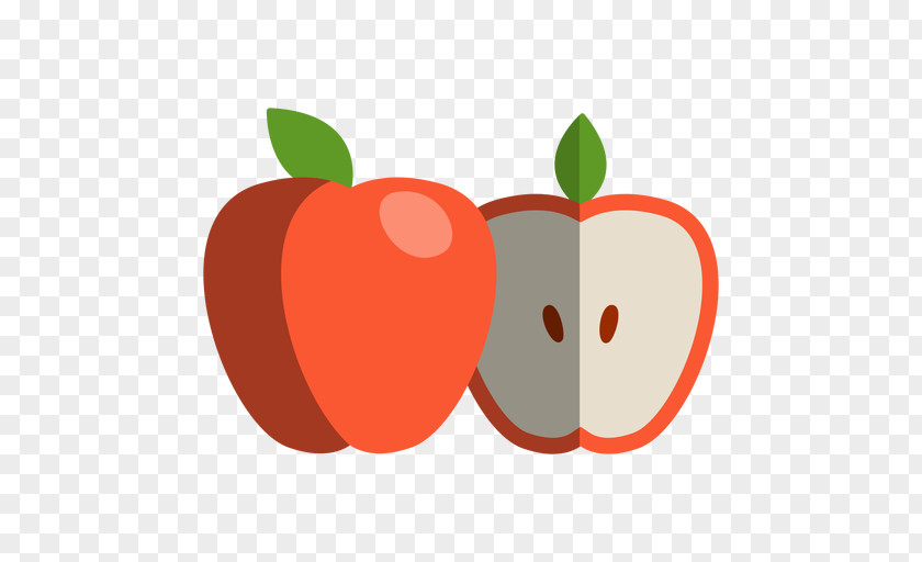 Half Turn Apple Clip Art PNG