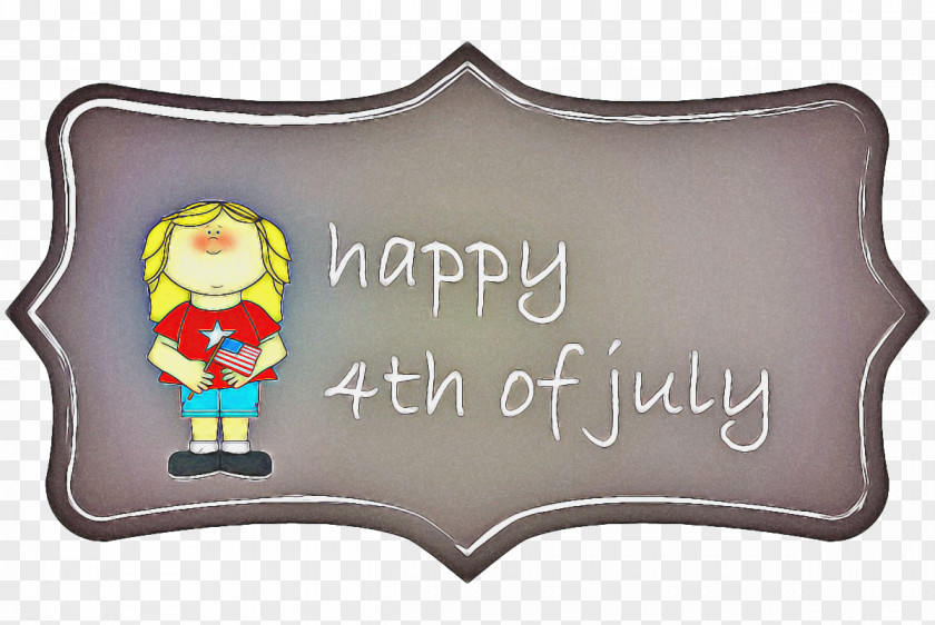 Label Cartoon Fourth Of July Background PNG