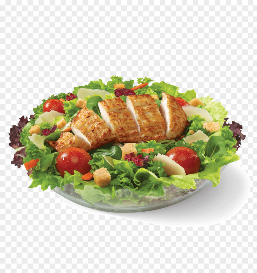 Salad Vegetarian Cuisine Chicken Caesar Garnish PNG