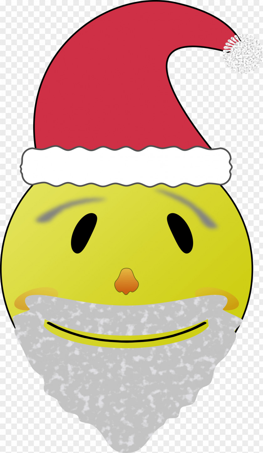 Santa Smiley Emoticon Clip Art PNG