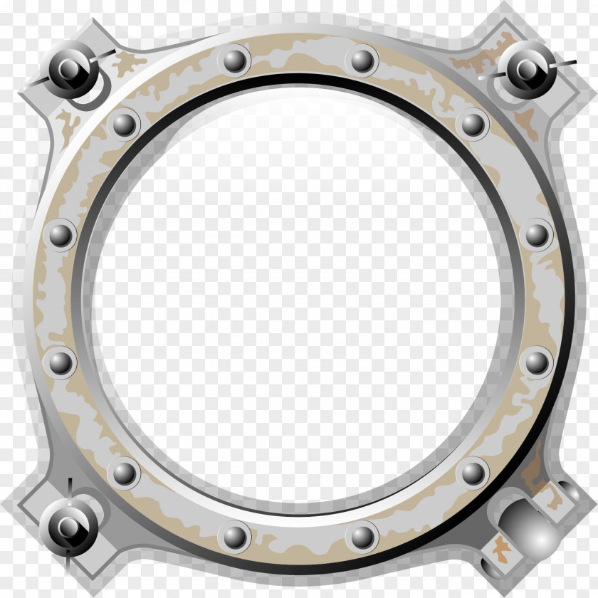 Vector Hand-painted Iron Frame Download PNG