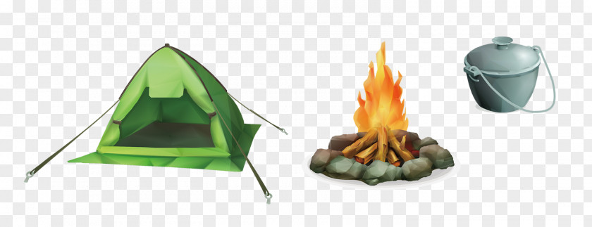 Cartoon Camping Tools Campfire Bonfire PNG