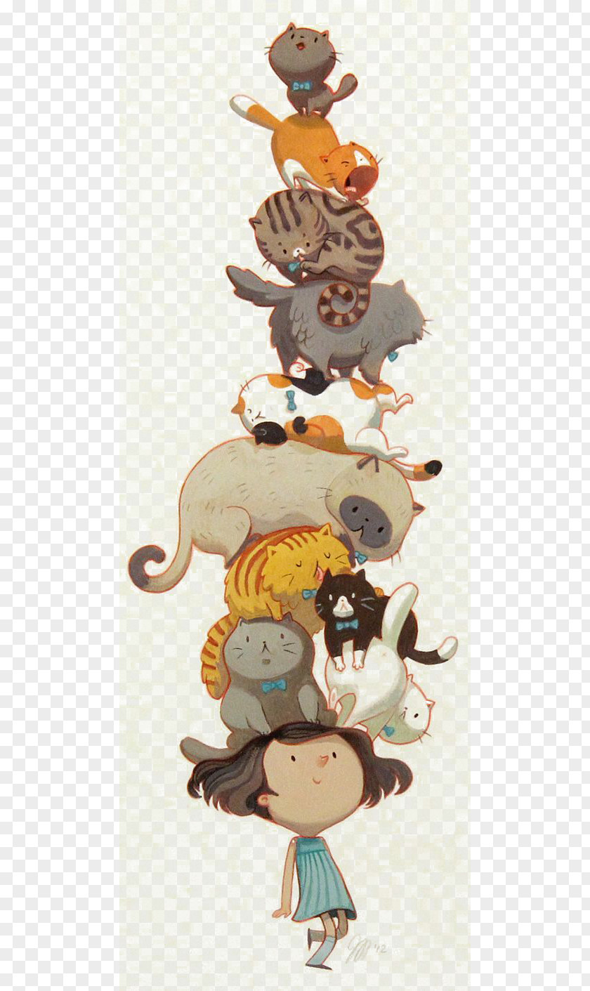 Cat Kitten Cuteness Art Illustration PNG