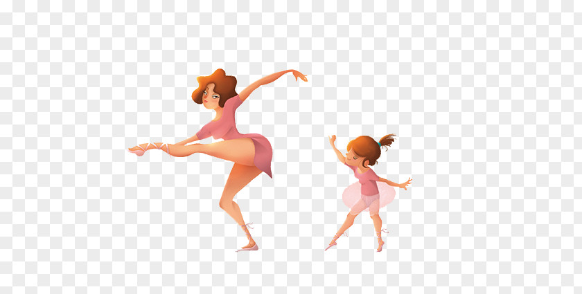 Mother Daughter Ballet Art Model Sheet Behance Graphic Design Illustration PNG