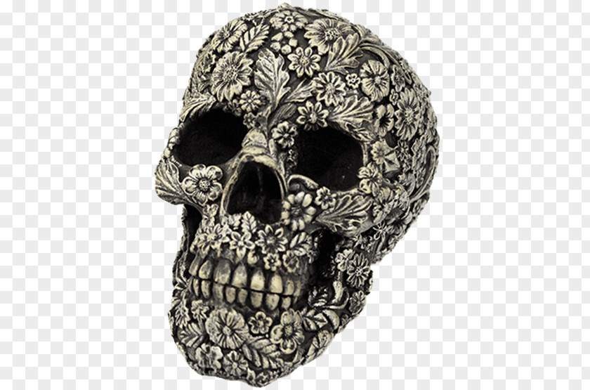 Skull Statue Sculpture Bone Figurine PNG