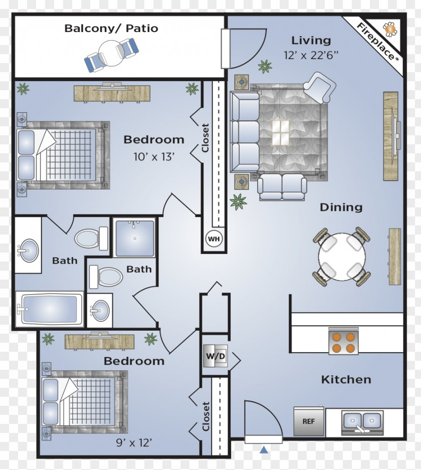 Apartment Floor Plan Advenir At Del Arte House Home PNG