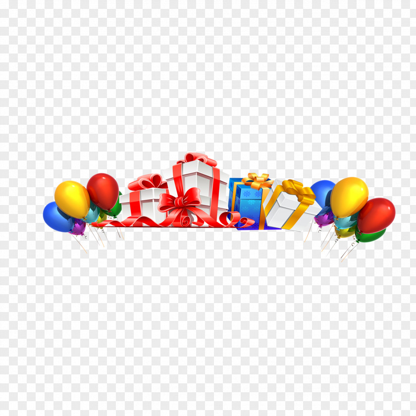 Balloon Gift Box PNG
