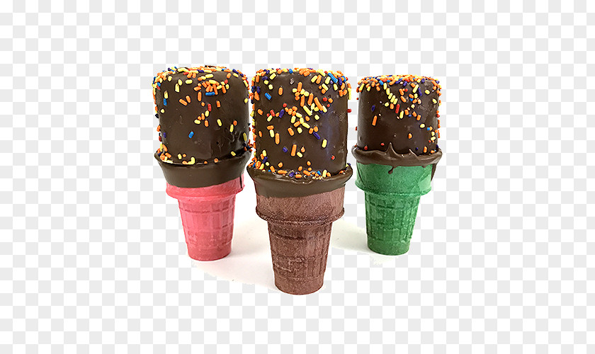 Chocolate Dripping Ice Cream Cones Chocolate-coated Marshmallow Treats PNG