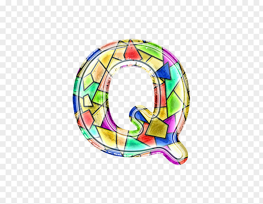 Q Stained Glass PNG