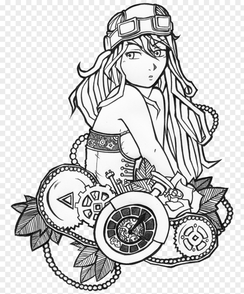 Troy Bolton Steampunk Line Art Drawing Science Fiction Clip PNG