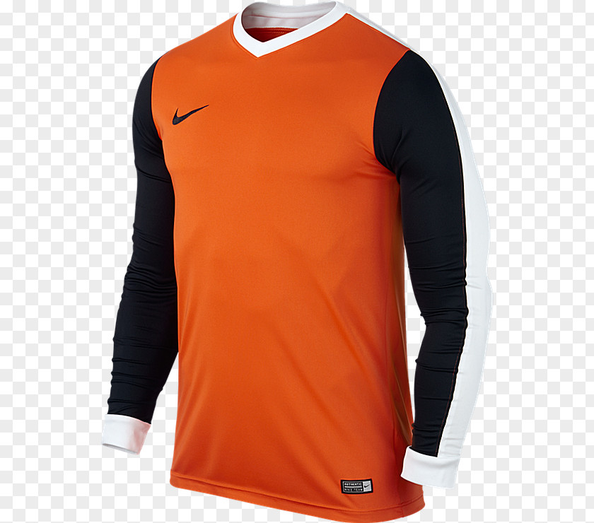 T-shirt Long-sleeved Jersey Safety Orange PNG