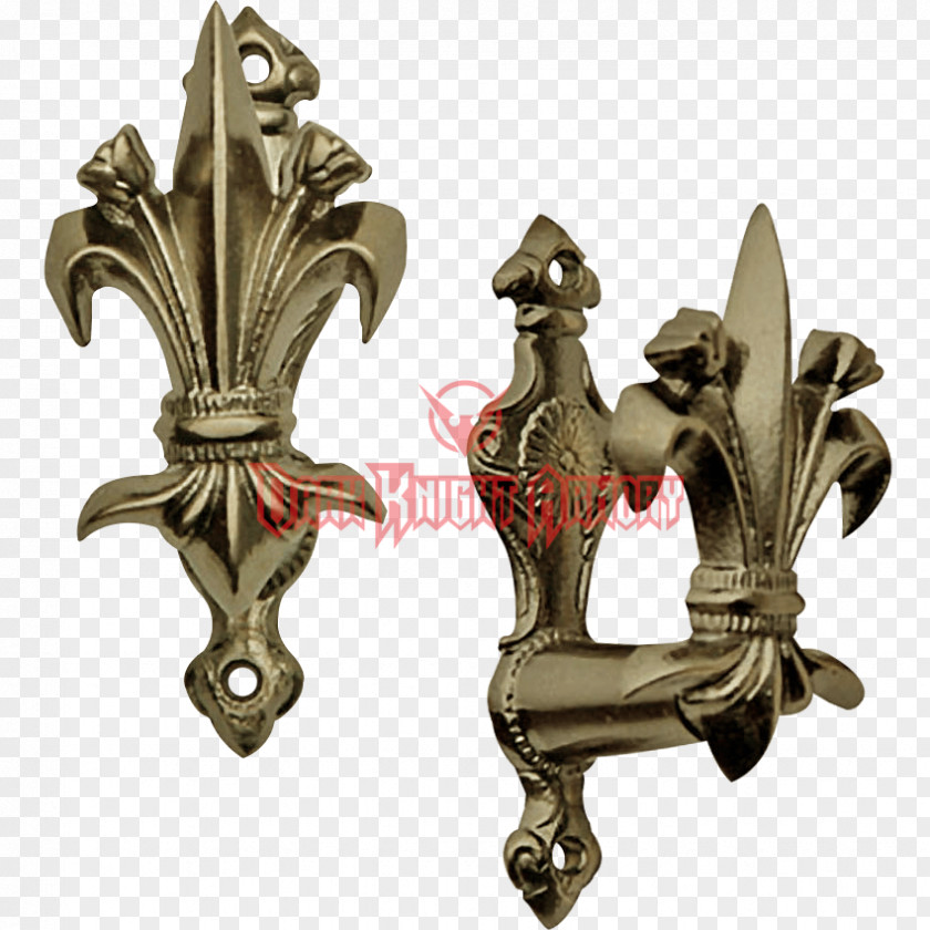 Fleur De Lis Ship Anchor Fleur-de-lis Sword Weapon Brass Wood PNG