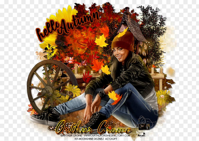 Hello Autumn Tree Photomontage Flower PNG
