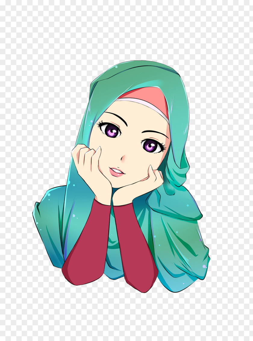 Hijab Cartoon Islam Muslim Drawing PNG