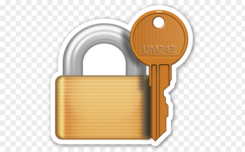 Emoji Sticker Lock Key Emoticon PNG