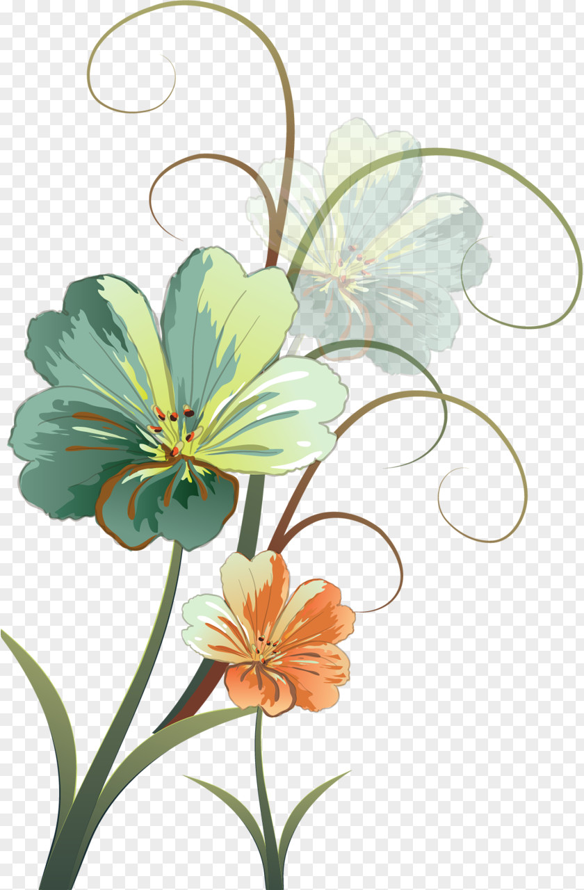 Spring Flower Floral Design Watercolor Painting PNG