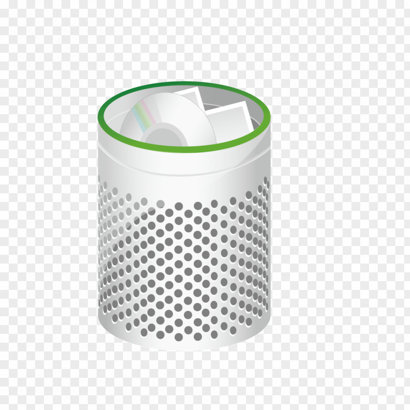 Vector Metal Trash Can Waste Container Recycling Bin PNG