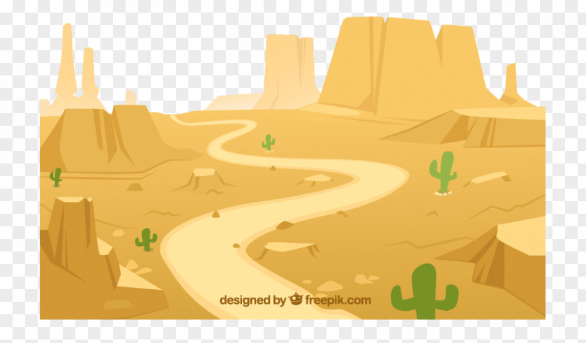 Desert Gobi Landscape Euclidean Vector PNG