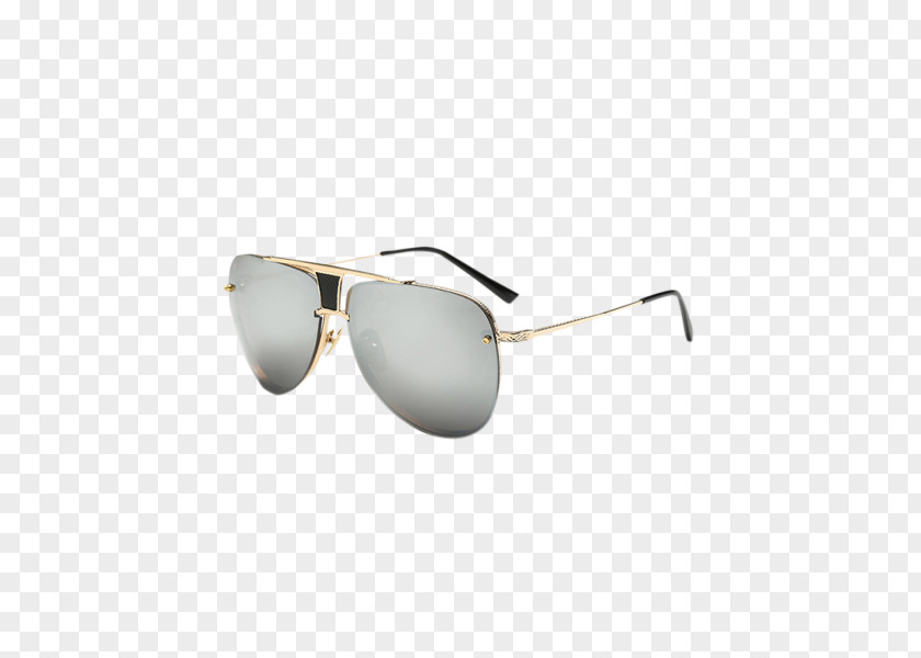 Hollowed Out Guardrail Mirrored Sunglasses Fashion Goggles PNG