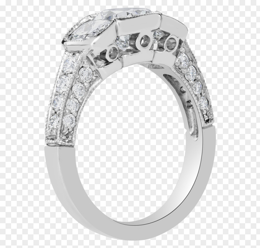 Ring Engagement Wedding Bezel Diamond PNG