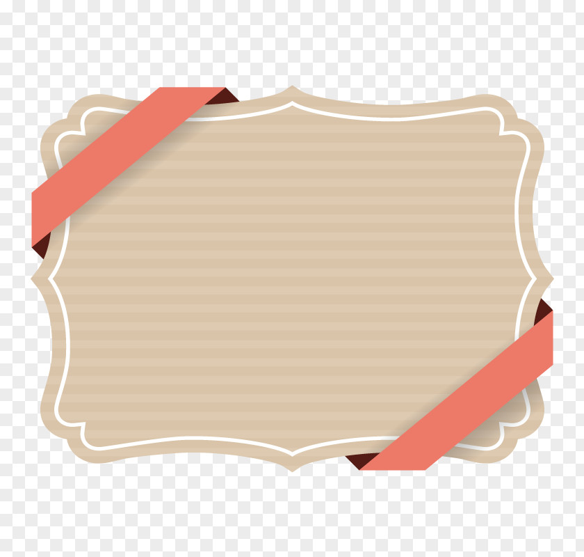 Brown Decorative Ribbon Border Paper PNG
