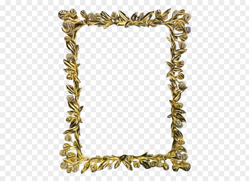 Metal Chain Gold Background Frame PNG
