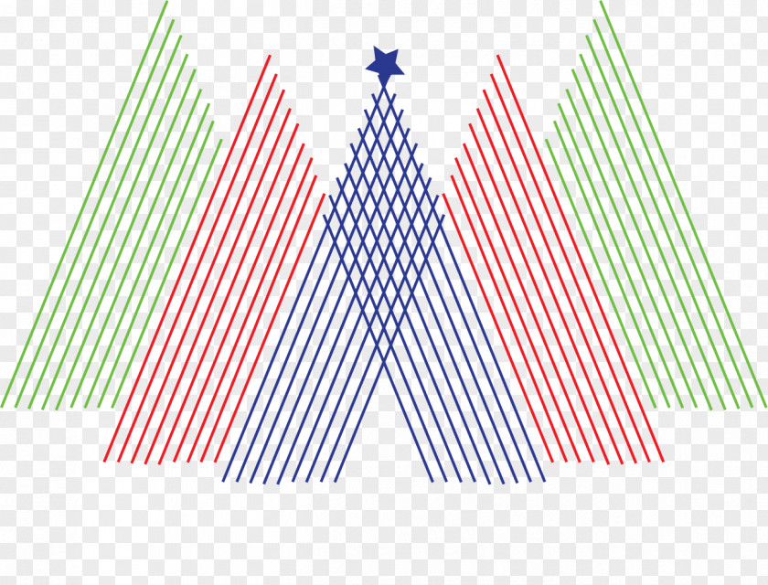 Vector Abstract Christmas Tree Graphic Design PNG