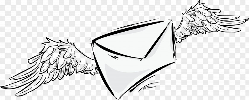 Envelope Drawing Flight Project PNG