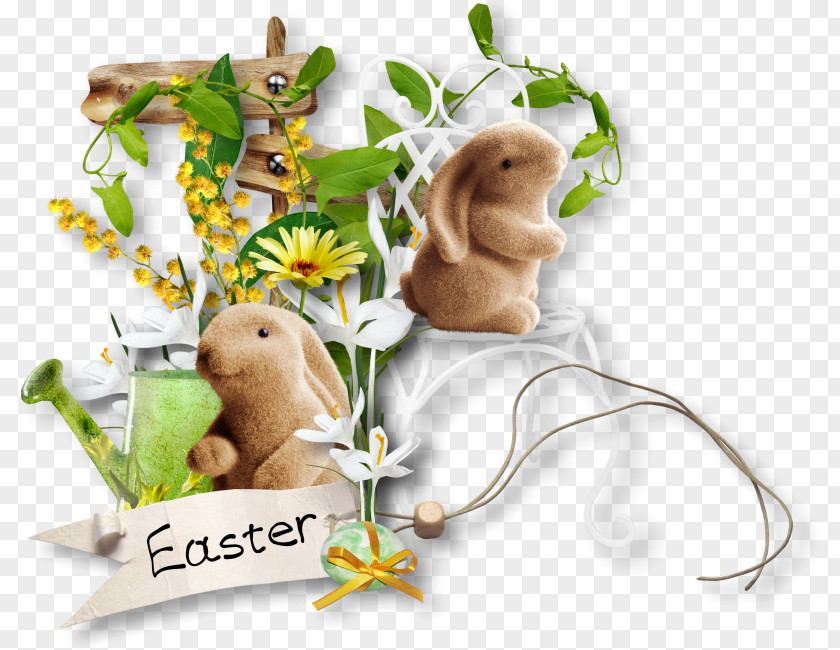 Garden Roses Easter Animal PNG