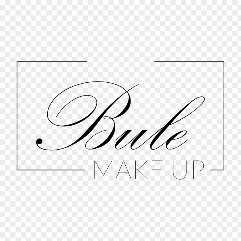 Makeup Logo Calligraphy White Font PNG