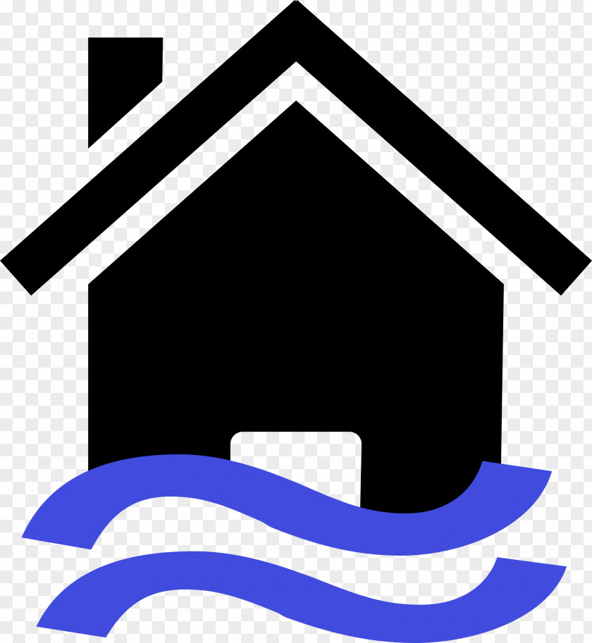 Small House Flood Natural Disaster Clip Art PNG
