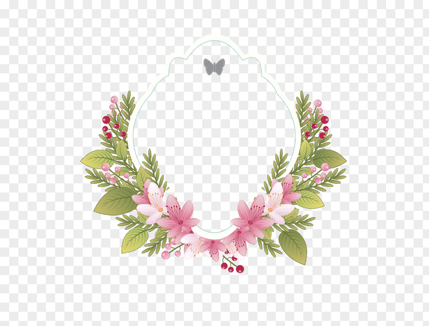 Floral Wreath tree Flower Design Vintage Clothing Clip Art PNG