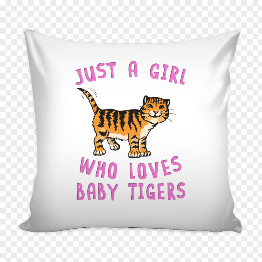 Tiger Creative Cat T-shirt Throw Pillows Cushion PNG