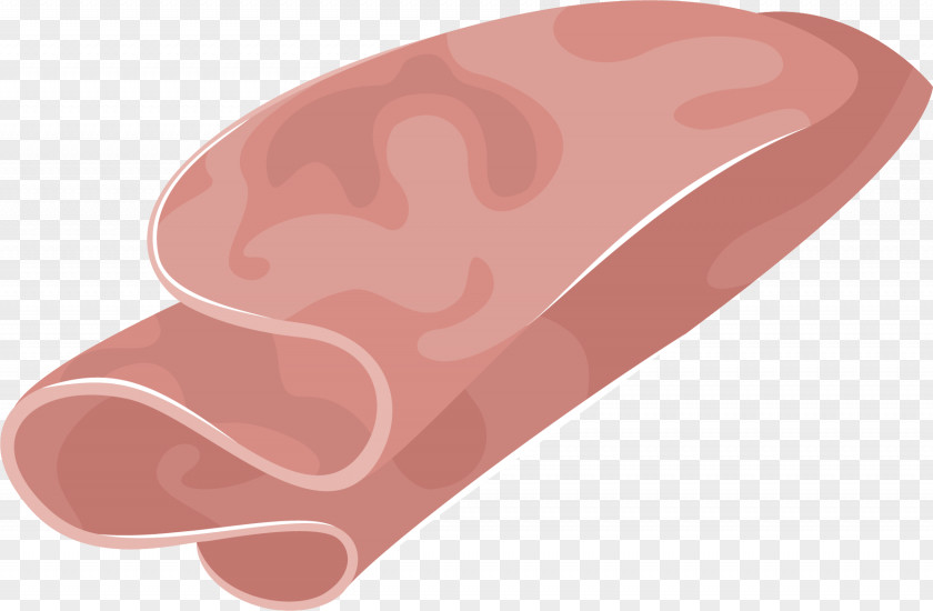 Vector Painted Bacon Ham Meat Food PNG