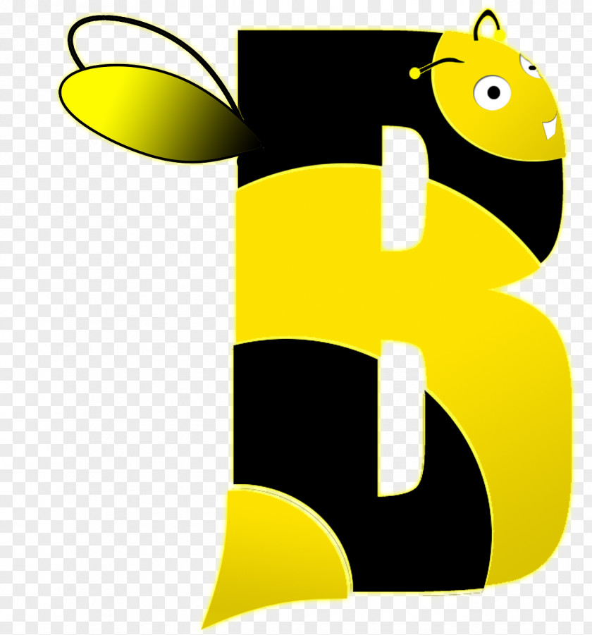 Bee Western Honey Letter Alphabet Spelling PNG