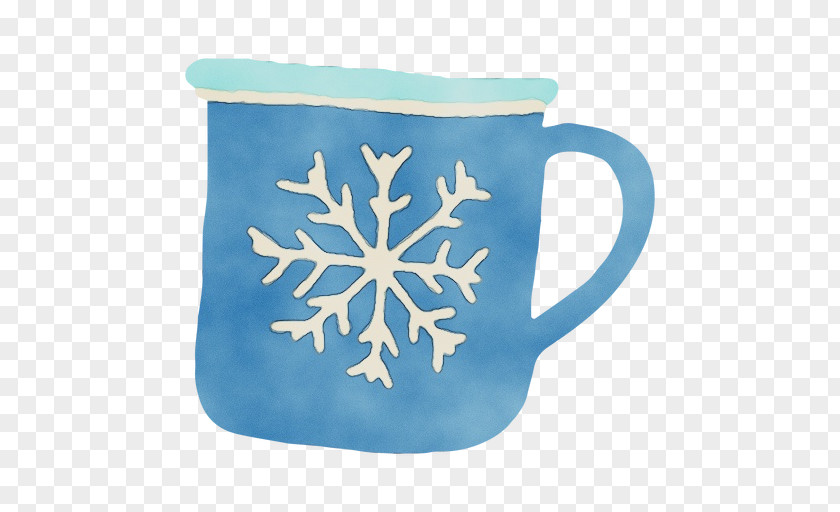 Cobalt Blue / M Snowflake-m Snowflake Mug PNG