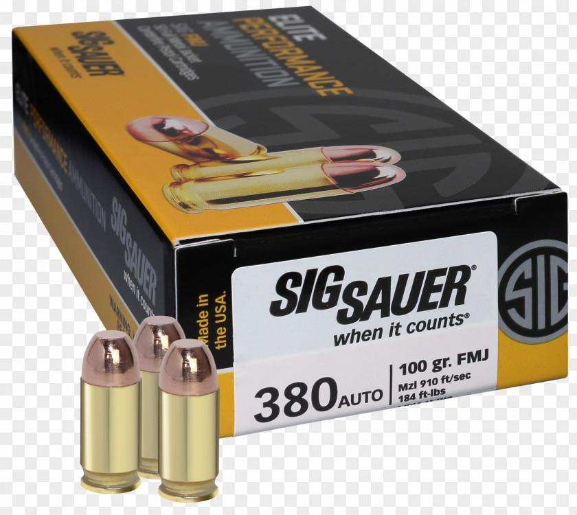 Full Metal Jacket SIG Sauer 10mm Auto Bullet .357 Firearm PNG