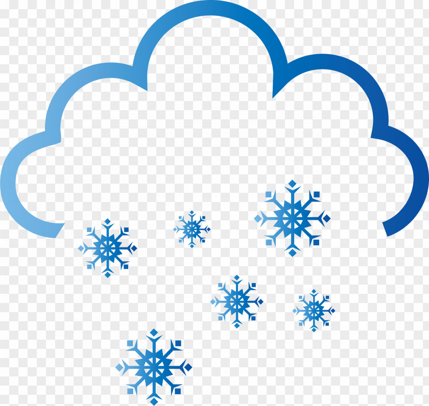 Blue Snow Weather Symbol Forecasting PNG