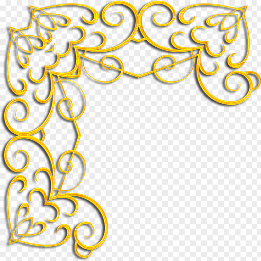 Corner Gold Raster Graphics .li PNG