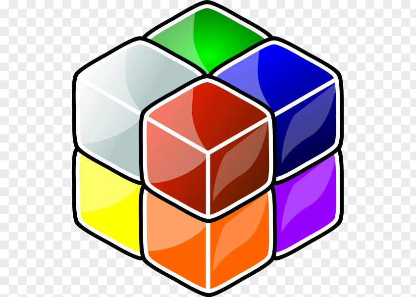 Cube Rubik's Puzzle Shape Pattern PNG