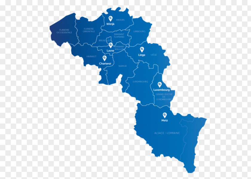 Solution Map Provinces Of Belgium Benelux PNG