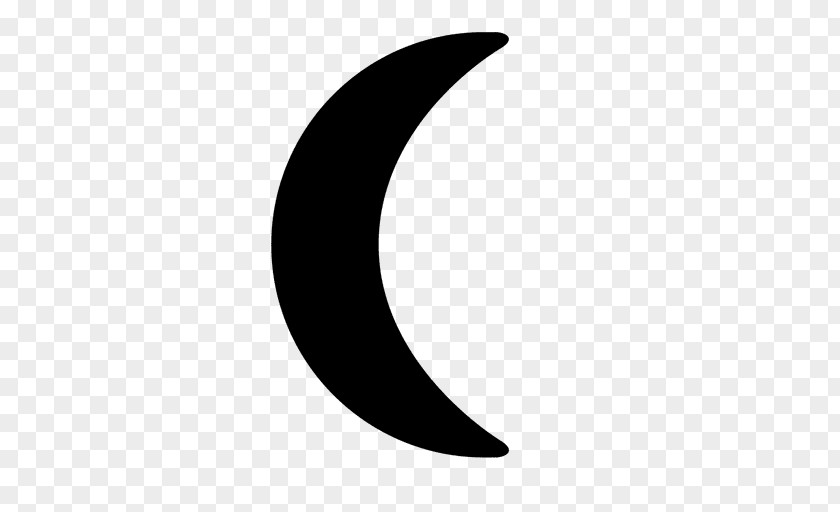 Vector Crescent Silhouette Lua Em Quarto Minguante Clip Art PNG