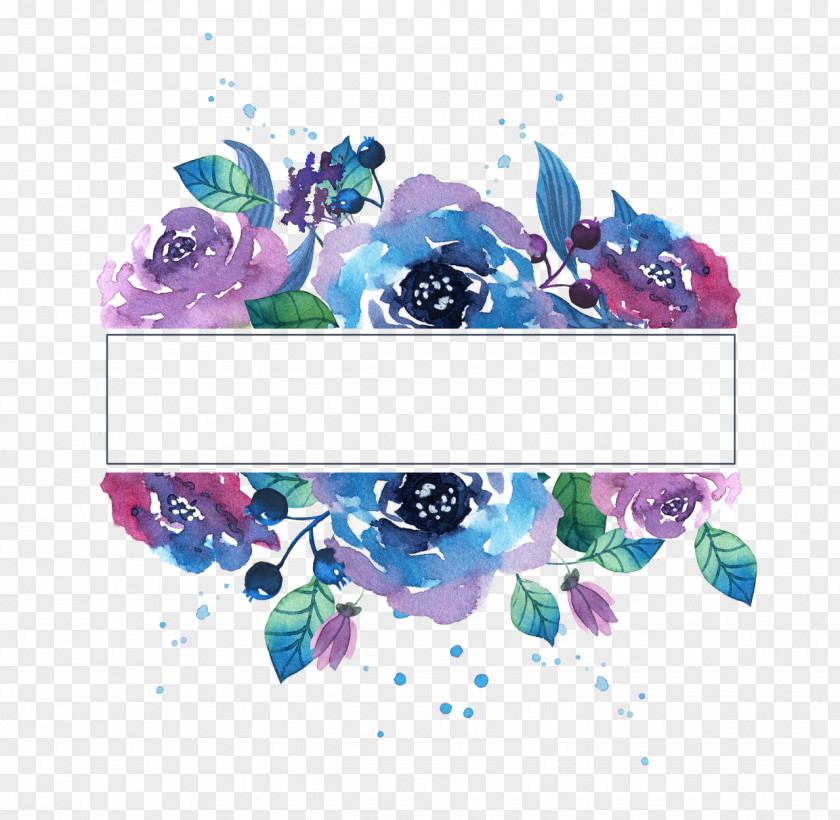 Watercolor Blue Blooming Background Painting Transparent Paper PNG