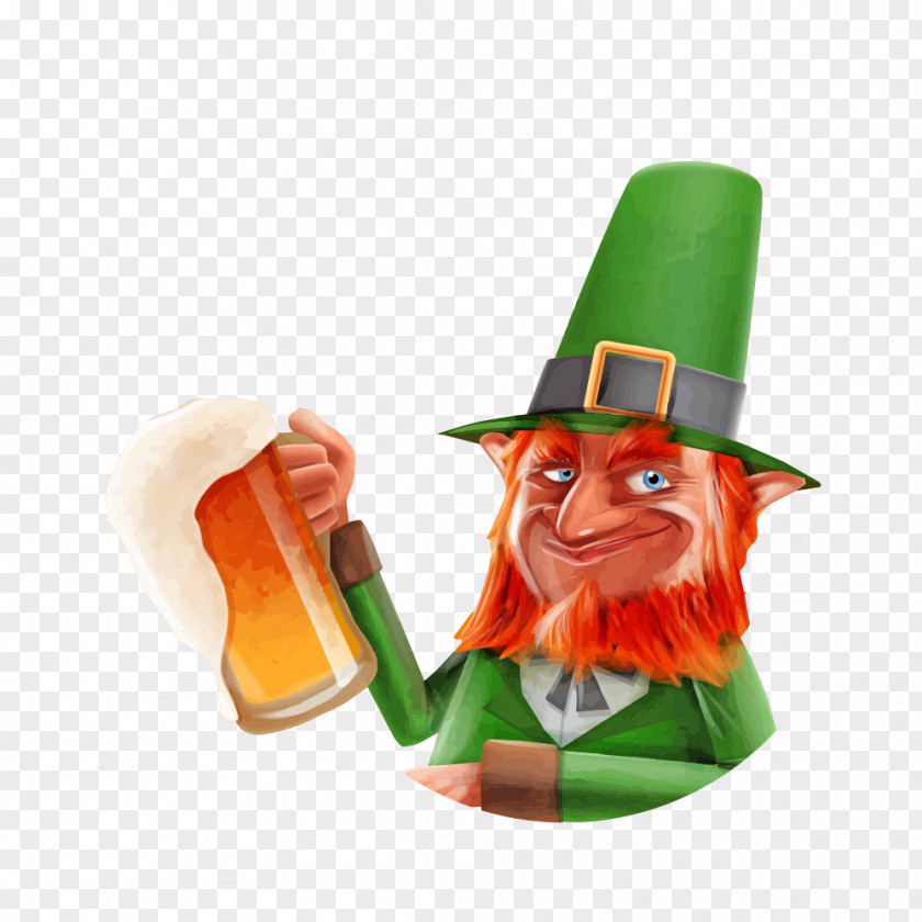 Cartoon Characters Holding Beer Mug Ireland Illustration PNG