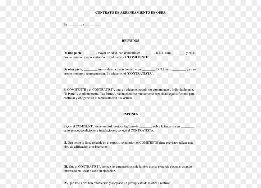 Certificate Template Document Modelos De Contratos Contract Renting Aanneming Van Werk PNG