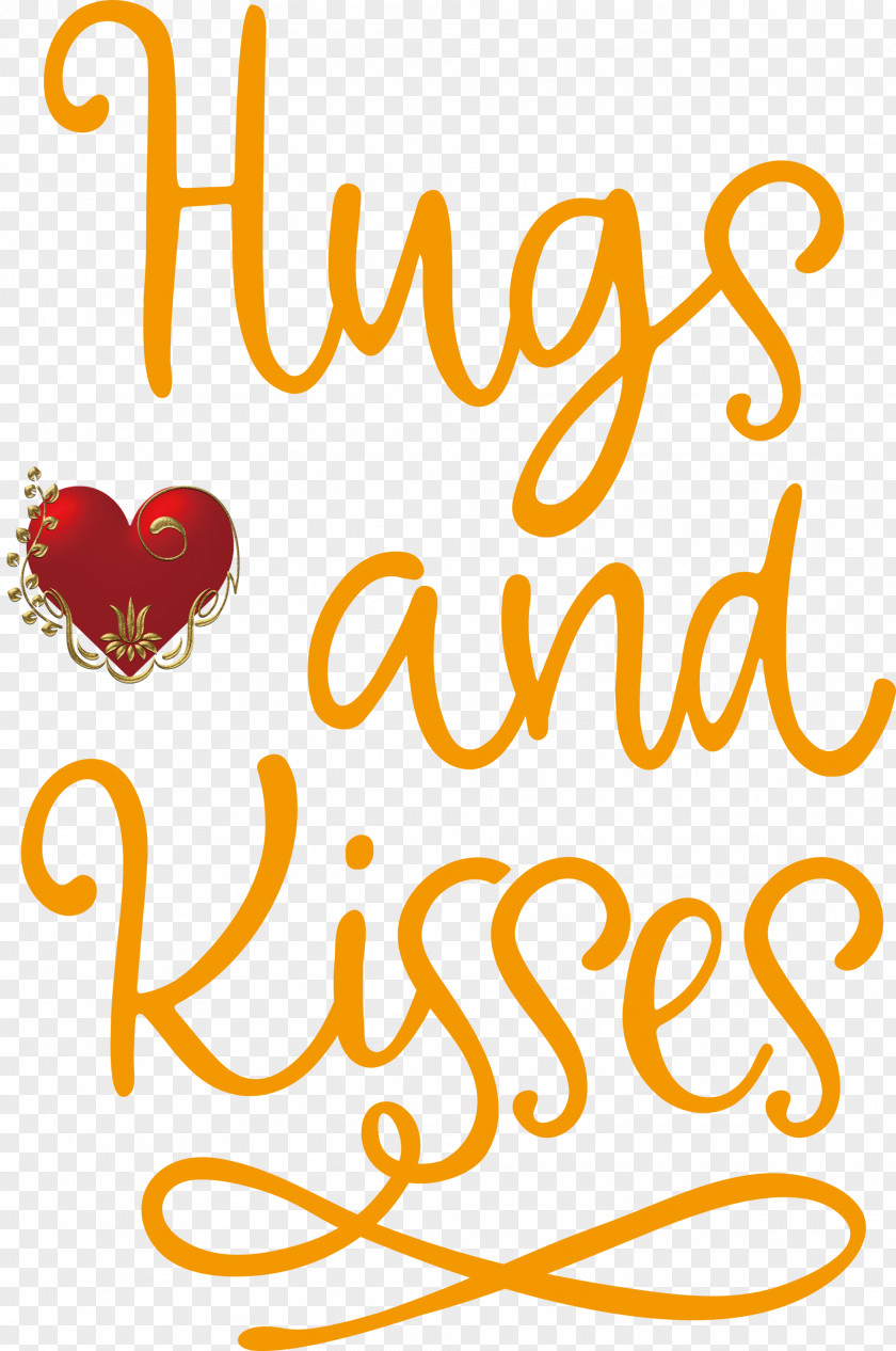 Hugs And Kisses Valentines Day Quote PNG